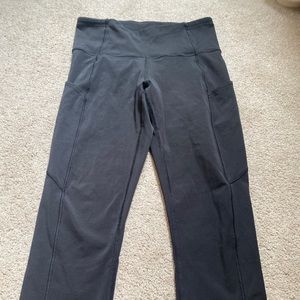 Lululemon fast and free crop 19” black size 4